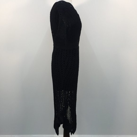 NWT Alice McCall Black Short Sleeve Crochet Loop Maxi Dress - Picture 4 of 8